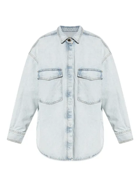 American Vintage Joybird patch-pocket denim shirt Blue JOY06CH25