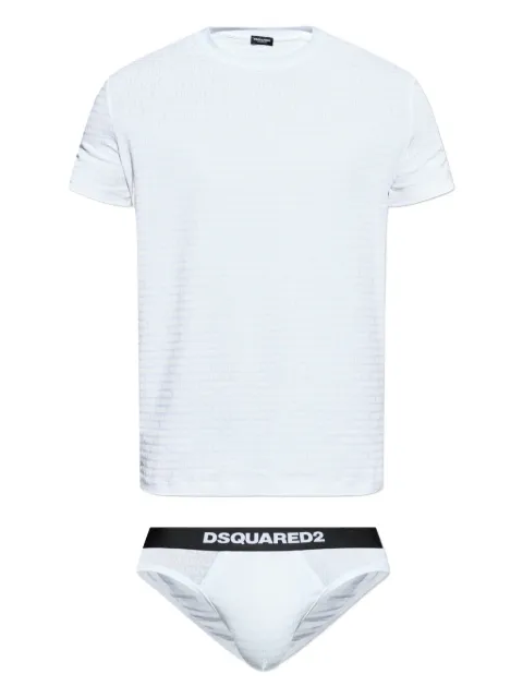 DSQUARED2 logo-print briefs White D9H136050ISA01