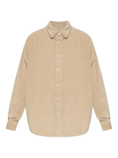 American Vintage Padow corduroy button-down shirt Neutrals PADO06AH25