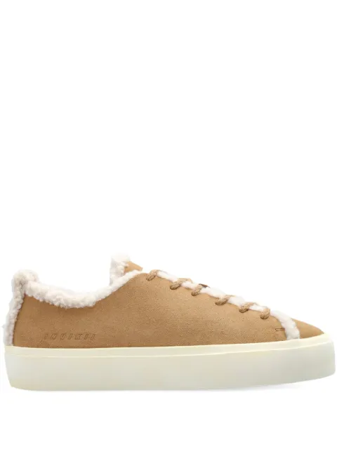 Inuikii shearling-trimmed suede sneakers Brown 10010010242250
