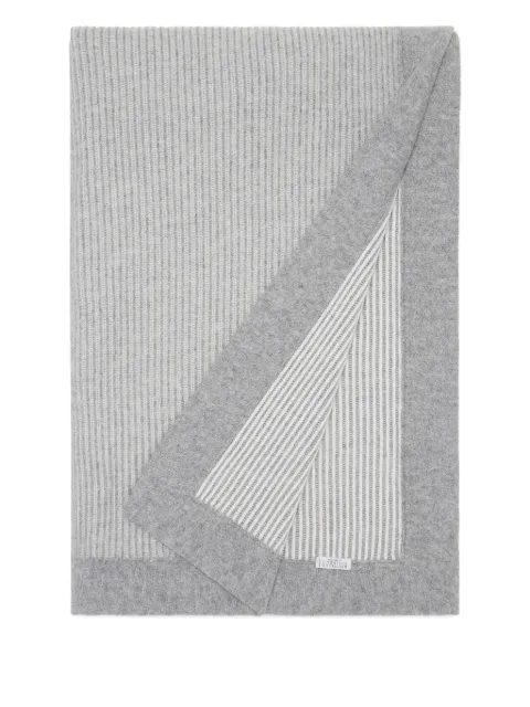 Brunello Cucinelli ribbed cashmere throw Grey ML2270004CP157