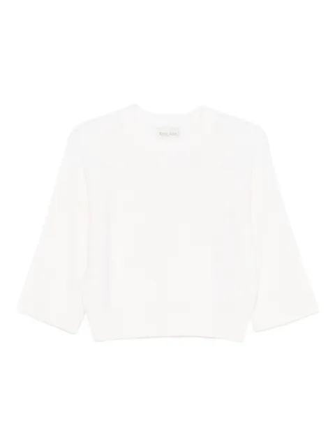 Forte Forte ribbed short-sleeve knit top Neutrals 141155MYKNIT