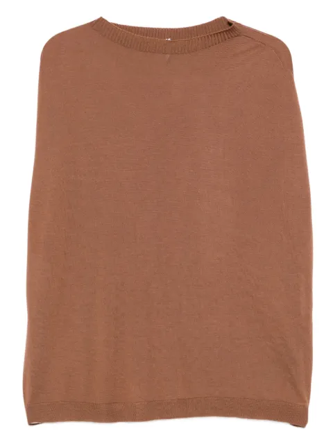 Liviana Conti Solange Knit boat-neck wool jersey Brown F5WA08