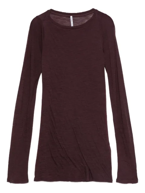 Liviana Conti long-sleeve round-neck top Purple F5WH16