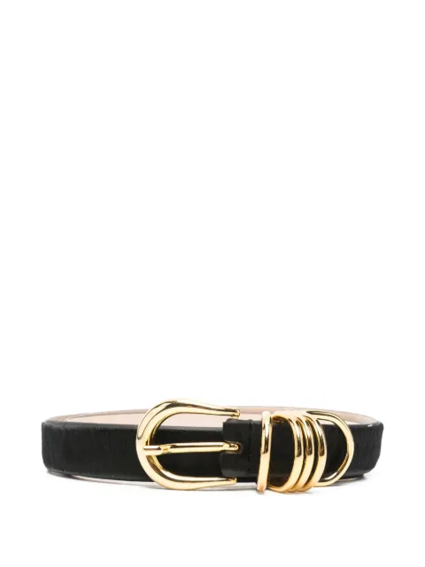 Déhanche Hollyhock ring buckle belt Black HOLLYCAVMM