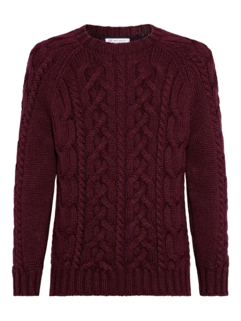 Brunello Cucinelli cable-knit sweater Red MA2301500C678
