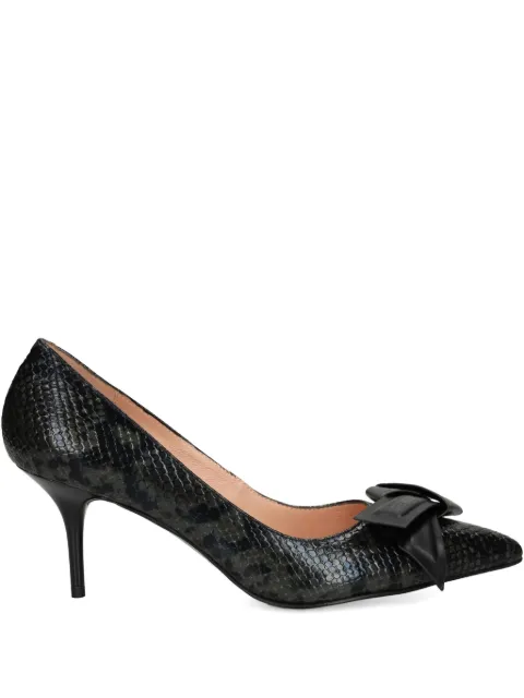Love Moschino snakeskin bow pumps Black JA10257G1N