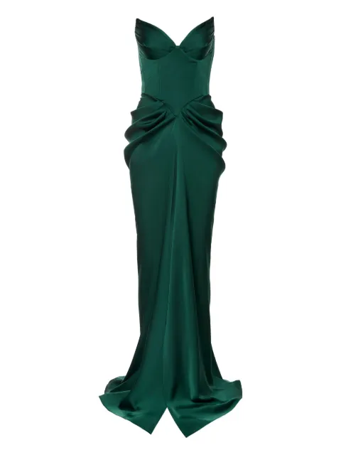Ana Radu corset draped maxi dress Green 45370