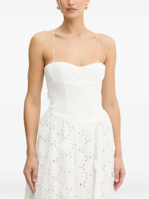 Bardot Estie eyelet lace-up dress White 59786DB2