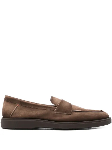Santoni suede penny loafers Brown MGDT19051DKTSEAA