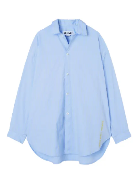 Sunnei striped detailed shirt Blue RTWXSHR044POP0138291WISTERIA