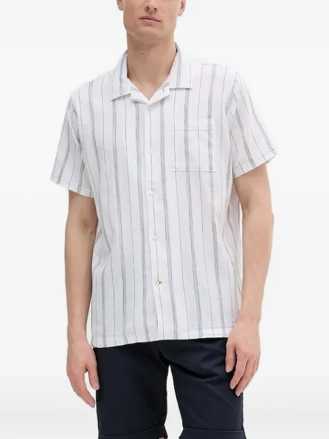 Barbour striped revere shirt White MSH5608WHIT
