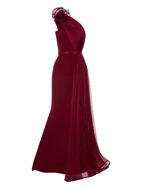 Ana Radu rose-embellished maxi dress Red 7180