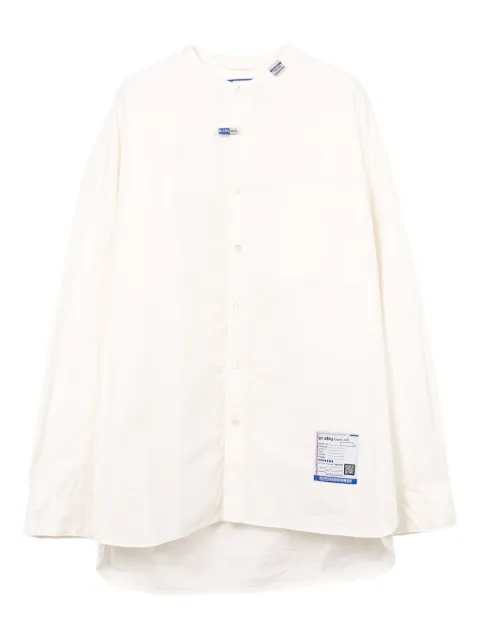 in･stru(men-tal). band-collar long-sleeve shirt White I13SH031