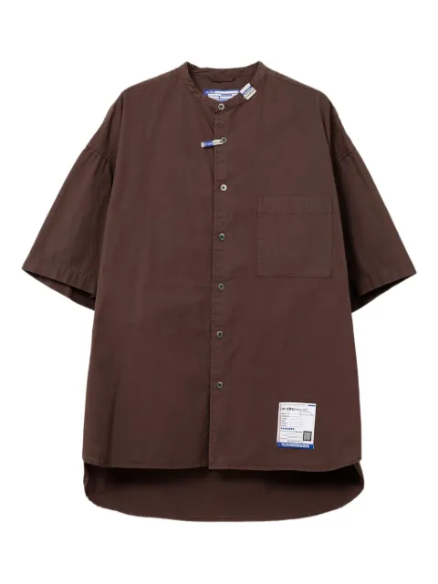 in･stru(men-tal). half-sleeve button shirt Brown I12SH013