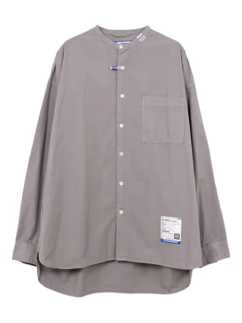 in･stru(men-tal). band-collar long-sleeve shirt Grey I13SH031