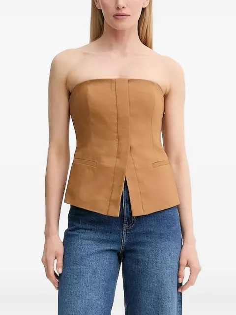 A.L.C. strapless darted top Brown 5TOPS01851
