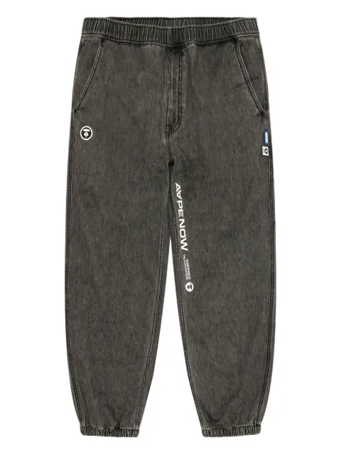 AAPE BY *A BATHING APE® ape now logo-appliqué regular jeans Grey APT6912XXP