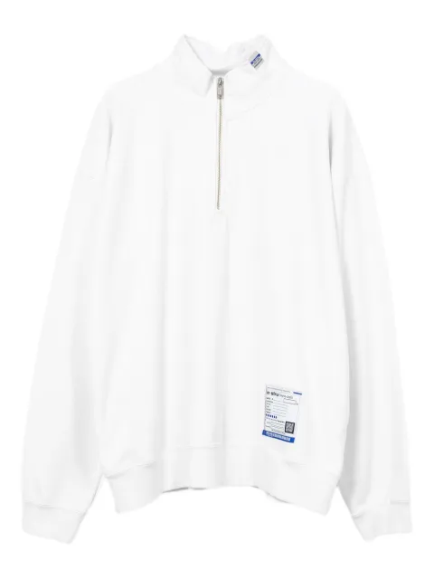 in･stru(men-tal). half-zip pullover sweatshirt White I13PO522