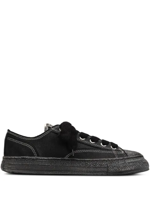 General Scale. Roy past-sole smudged canvas sneakers Black S13FW708