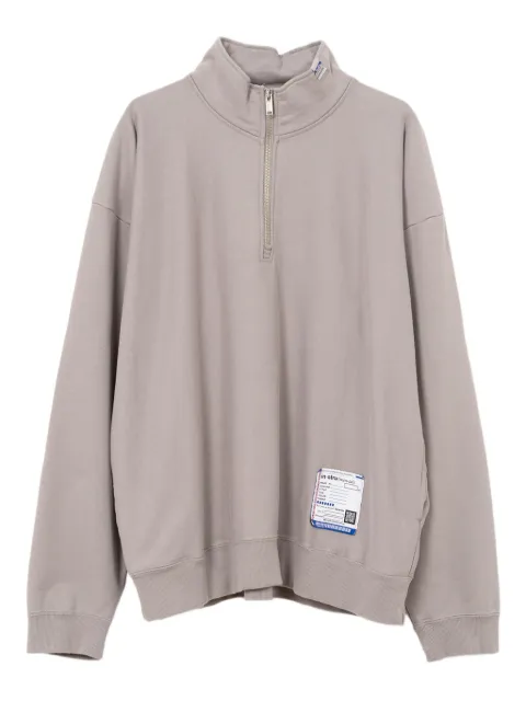 in･stru(men-tal). half-zip label sweatshirt Grey I13PO522