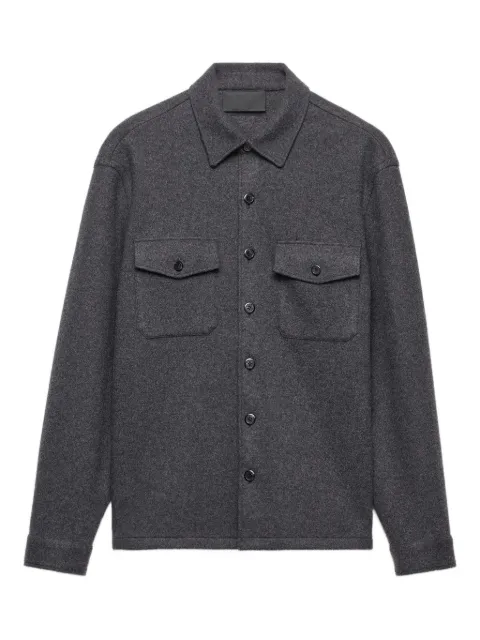 Prada flap-pocket button shirt Grey SC787SWAO1Y5V