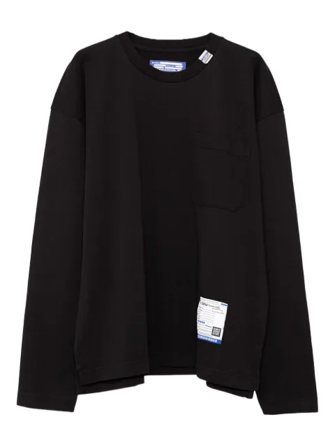 in･stru(men-tal). pocket long-sleeve jersey t-shirt Black I12LT511