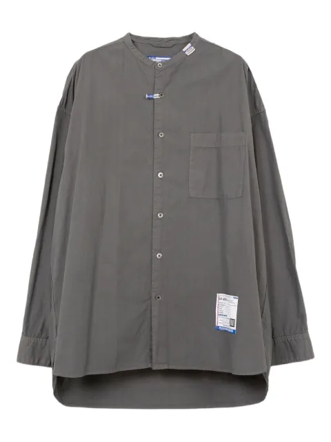 in･stru(men-tal). band-collar long-sleeve shirt Grey I13SH031