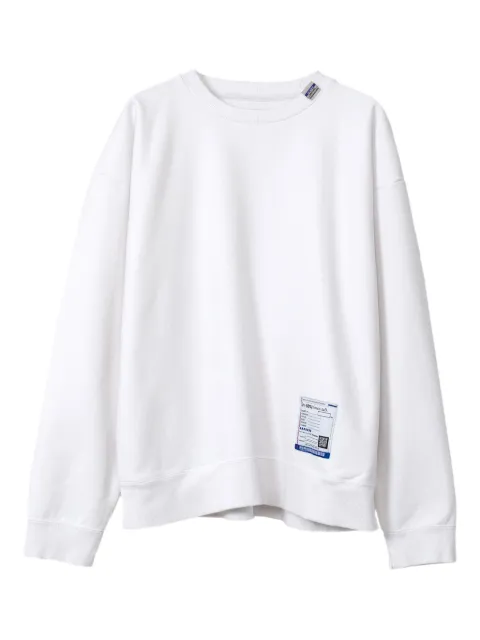 in･stru(men-tal). label-patch cotton sweatshirt White I12PO502