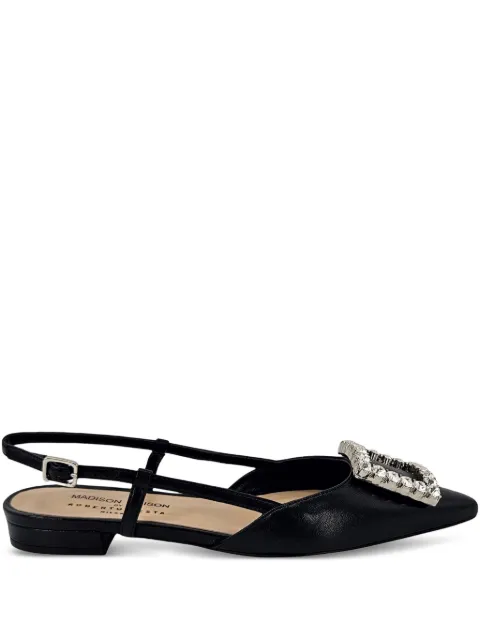 Madison Maison embellished slingback flat pumps Black LAVANDA