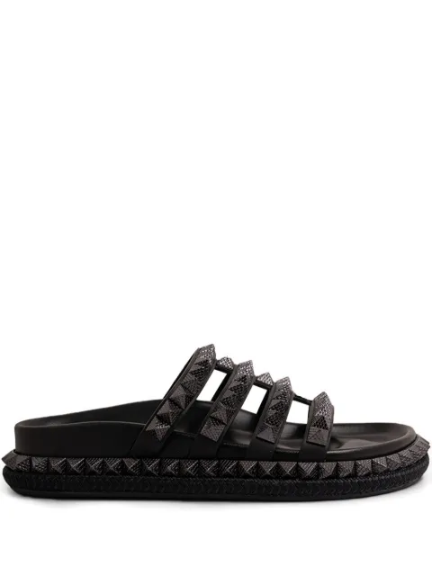 Christian Louboutin Pyra Hallulila multi-strap flat sandals Black 3250245B439