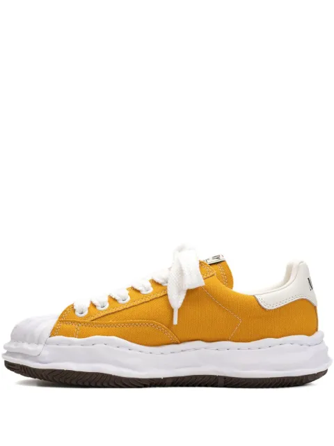 Maison MIHARA YASUHIRO Blakey pleated-toe low-top sneakers Yellow A08FW735YELLOW