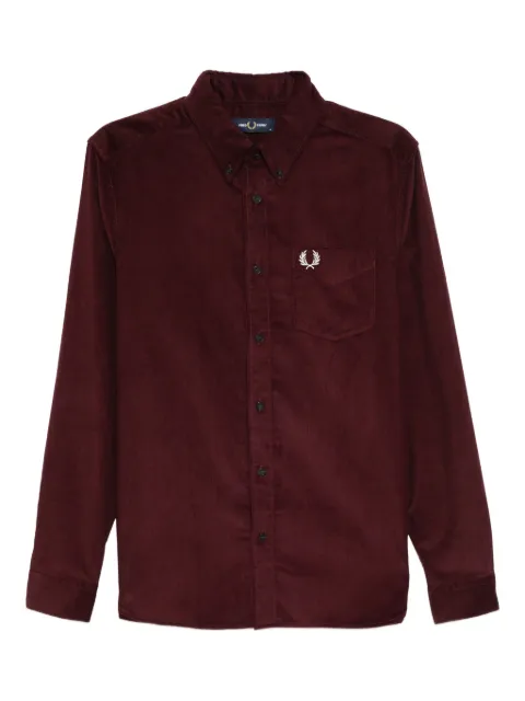 Fred Perry logo-embroidered shirt Red M1737