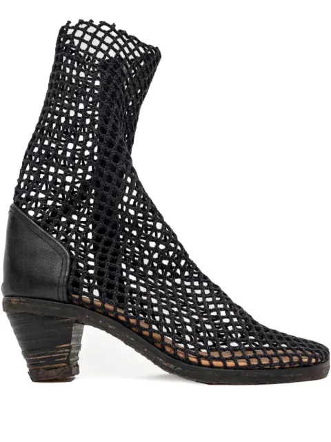 VERDURA SHOES Bitta netted heeled boots Blue BITTA