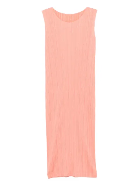 Pleats Please Issey Miyake pleated midi dress Orange PP56JH156