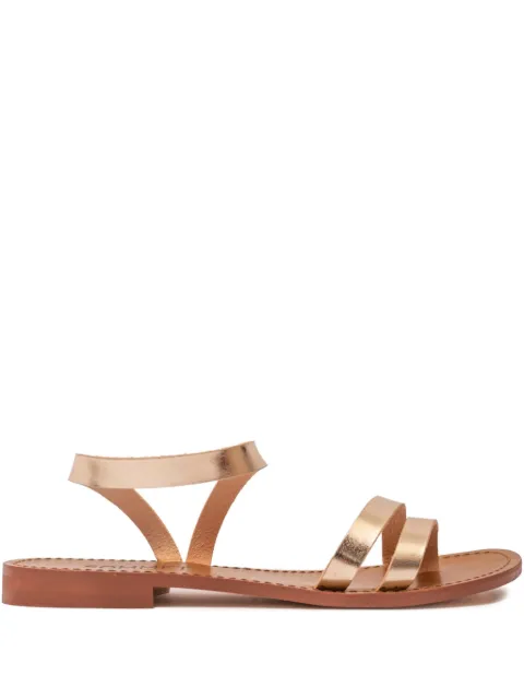 SOMMET metallic leather ankle-strap sandals Gold 1647