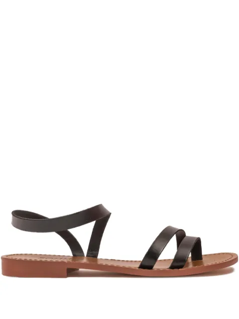 SOMMET leather ankle-strap sandals Black 1647