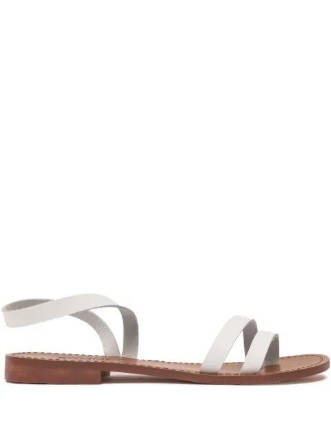SOMMET leather ankle-wrap sandals White 1647