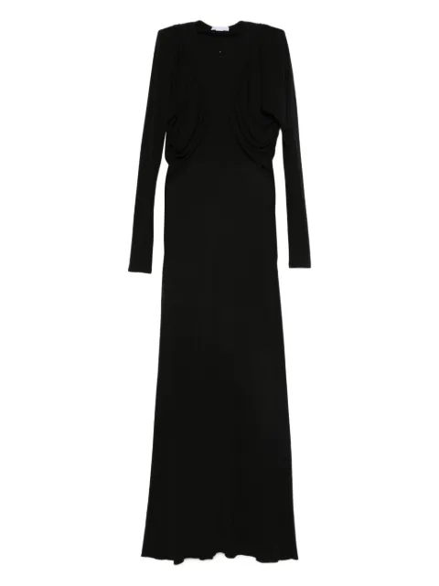Stella McCartney draped-detail maxi dress Black 6A05463GU301