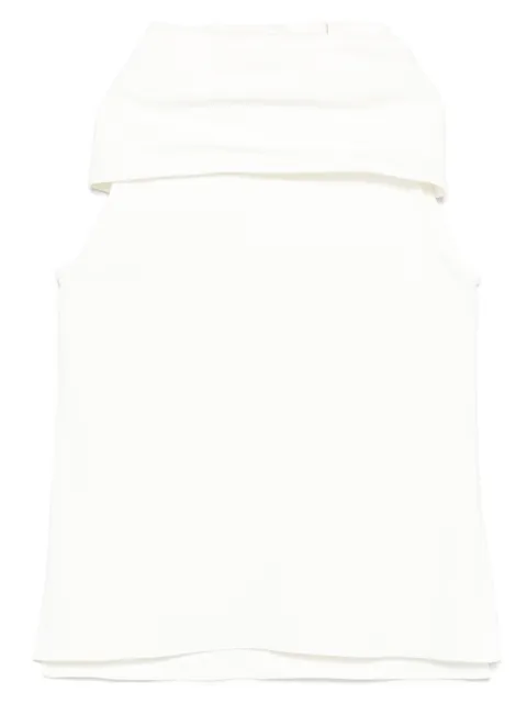 Another Tomorrow cowl-neck blouse White A225BL105