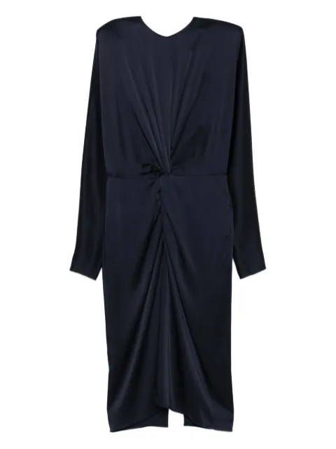 Stella McCartney twist-front long-sleeve midi dress Blue 6A05683FU302