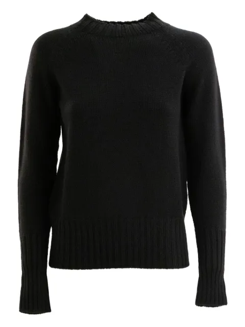 Drumohr raglan-sleeve ribbed-hem sweater Black L5M113TL