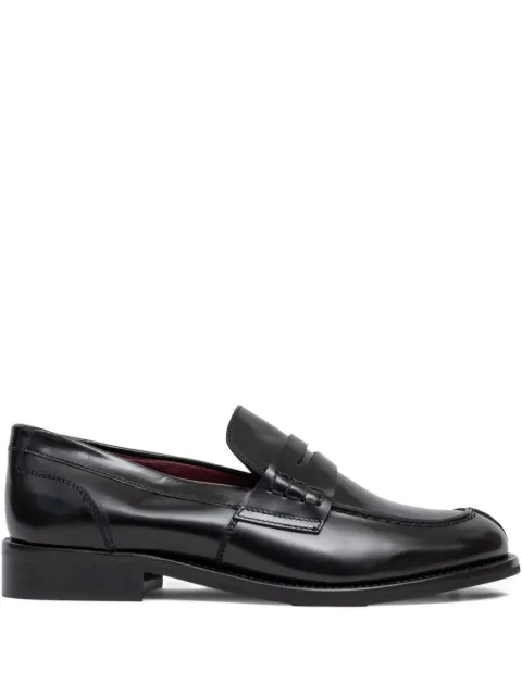 SOMMET penny-strap leather loafers Black 590
