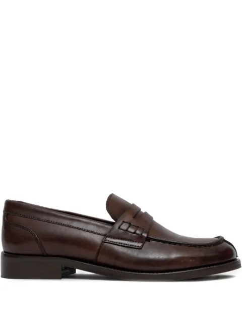 SOMMET penny-strap leather loafers Brown 590