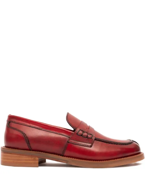 SOMMET penny leather loafers Red 590