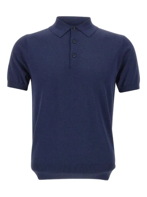 Kangra ribbed-edge short-sleeve polo shirt Blue 10002606048