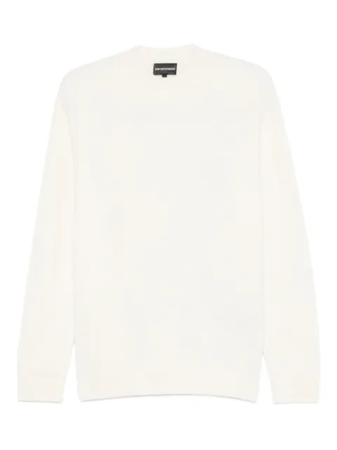 Emporio Armani crew-neck wool sweater Neutrals EM002635AF18234