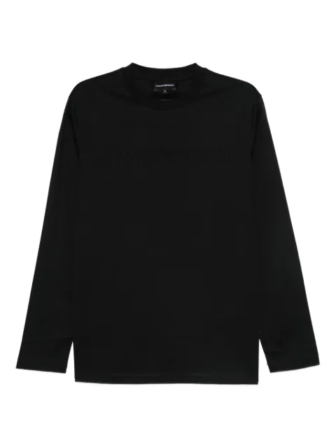 Emporio Armani long-sleeve cotton T-shirt Black 8N1TD71JGYZ