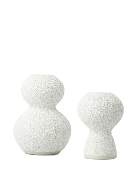 Marloe Marloe Lava + Bone textured candle holders (set of two) White MMCR2135