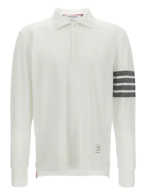 Thom Browne 4-Bar long-sleeve polo shirt White MJP137G07976100